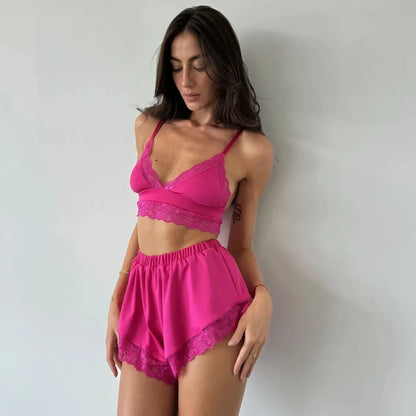 Nara Luxury 2-Piece Sleep Wear in Rose