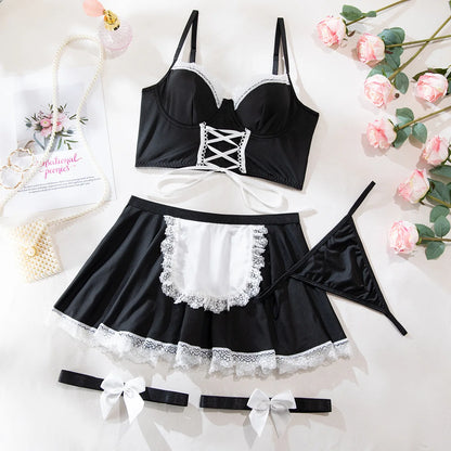 Rosaria 4-Piece Sexy Maid Costume Set